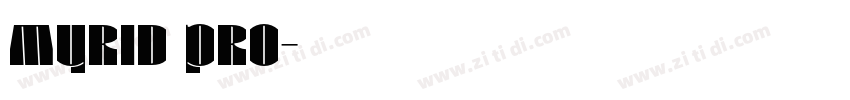 Myrid pro字体转换